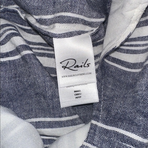 Rails Navy and White Kyra Seaport Stripe pantsuit romper size small - Picture 8 of 12